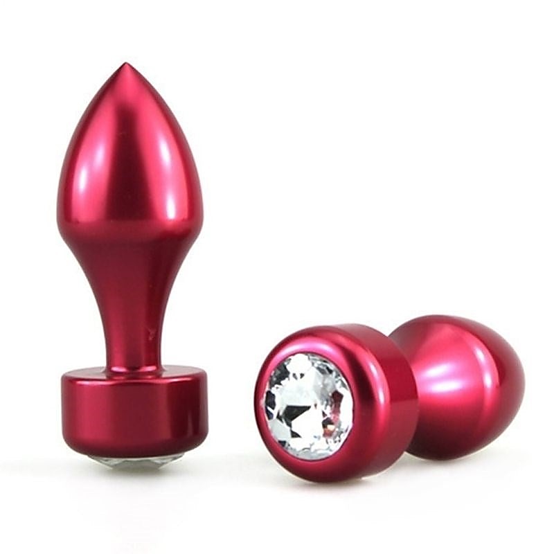 Aluminium Butt Plug With Diamonte by BDStyle - Steel Sex Toys