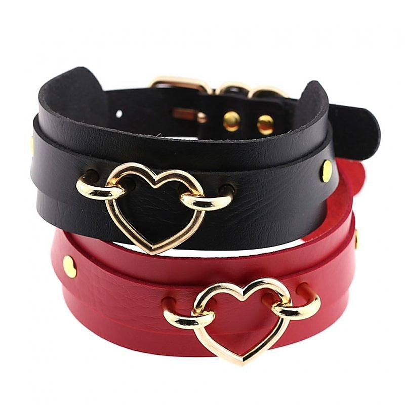 Golden Heart Punk Collar - Bondage Kits