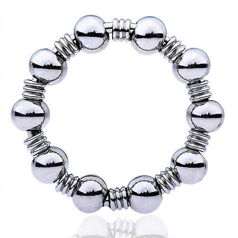 Beaded Steel Cockring by BDStyle - Cock Rings