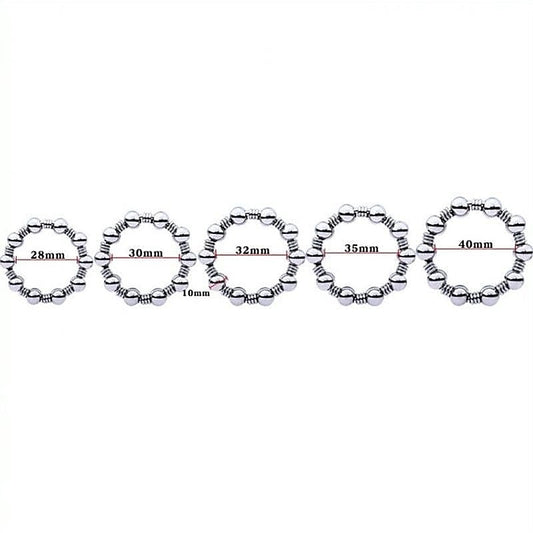 Beaded Steel Cockring - Cock Rings
