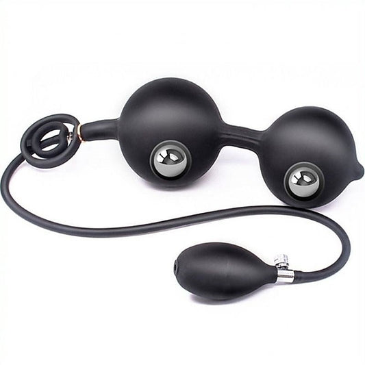 Double Rolling Ball Inflatable Anal Plug - Inflatable Dildos and Vibrators