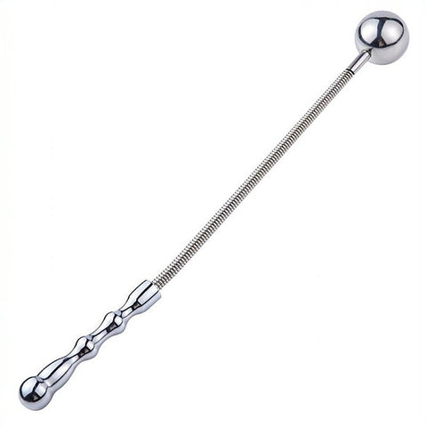 Ball Flogger With Metal Spring Handle - Whips And Crops