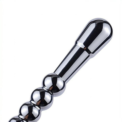 Metal Dildo Handle with Leather Whip by BDStyle - Whips And Crops