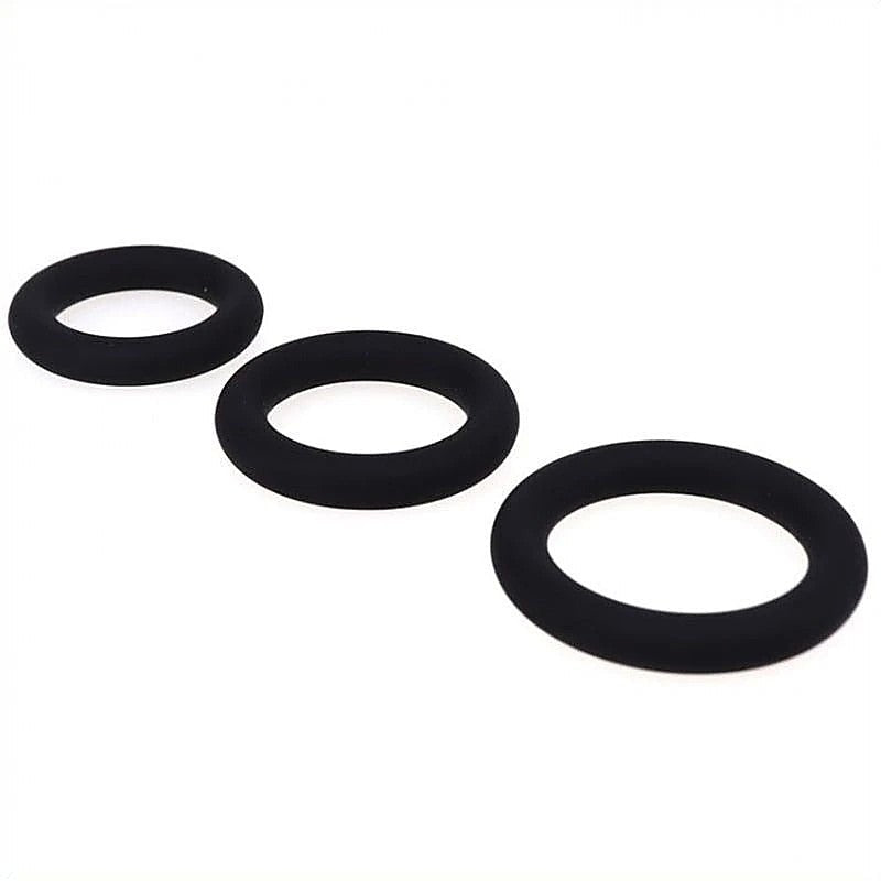 Silicone Stretchy Cock Ring Set by BDStyle - Cock Rings