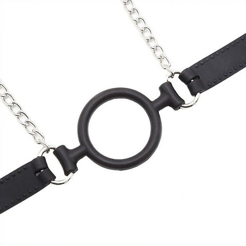 Silicone O Ring Gag With Nipple Clamp by BDStyle - Bondage Gags and Bits