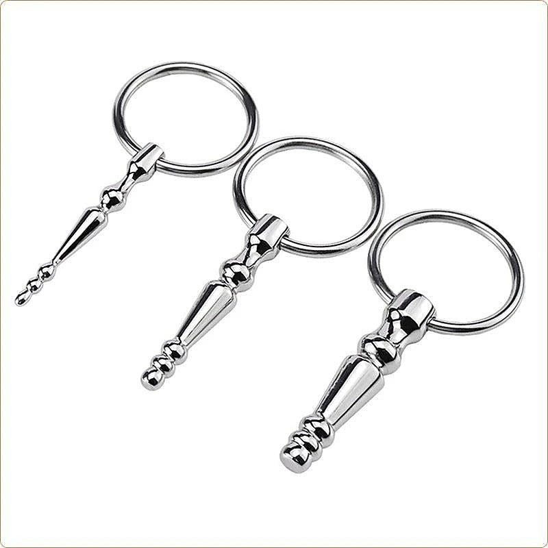 Steel Penis Plug With Ring - Penis Plugs