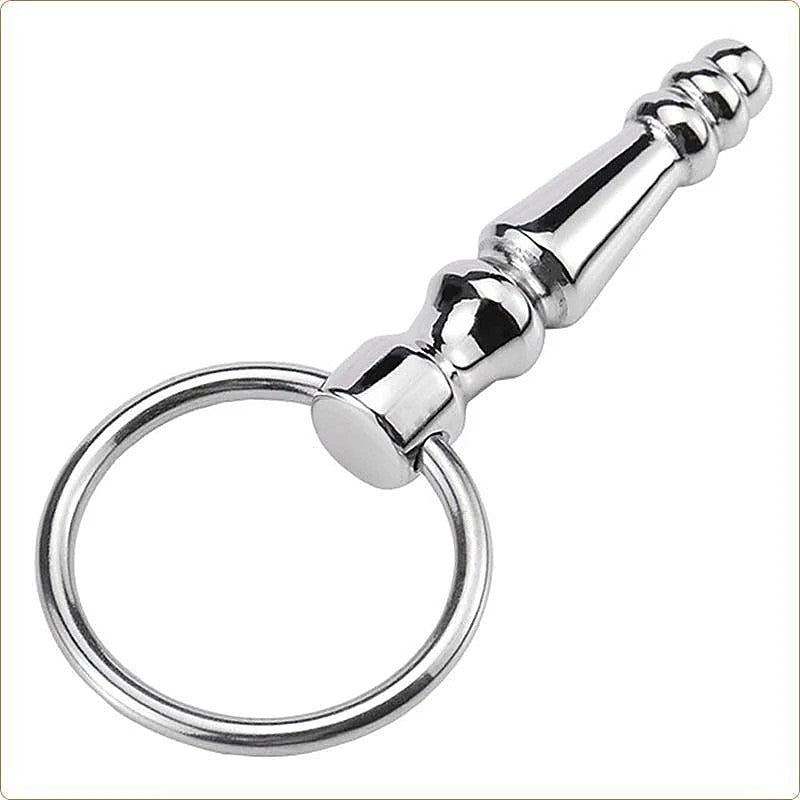 Steel Penis Plug With Ring - Penis Plugs