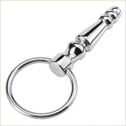 Steel Penis Plug With Ring - Penis Plugs
