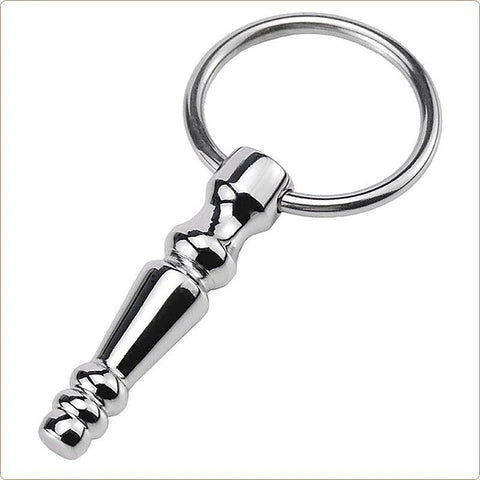 Steel Penis Plug With Ring - Penis Plugs