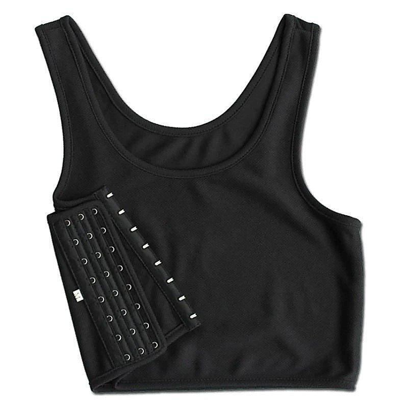 Crop Top Chest Binder Black by BDStyle - Bras and Bra Sets