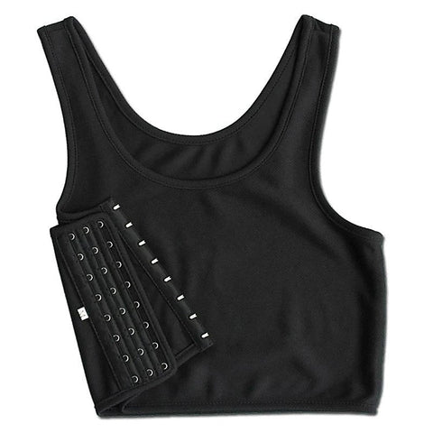 Crop Top Chest Binder Black by BDStyle - Bras and Bra Sets
