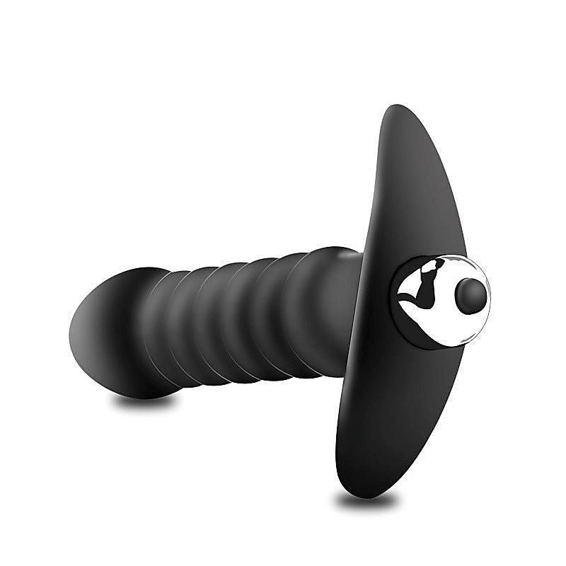 Premium Vibrating Ribbed Butt Plug by BDStyle - Anal Beads and Balls