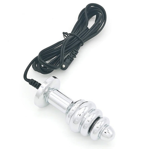 Bipolar Metal Electric Shock Butt Plug by BDStyle - Electro Sex