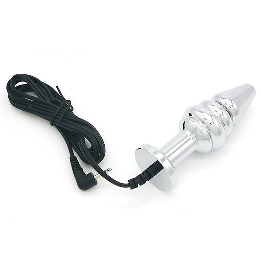 Bipolar Metal Electric Shock Butt Plug - B - Electro Sex