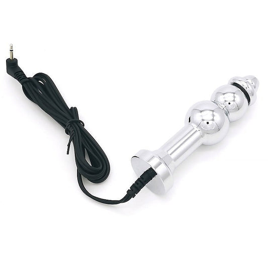 Bipolar Metal Electric Shock Butt Plug - D - Electro Sex