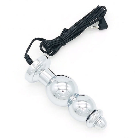 Bipolar Metal Electric Shock Butt Plug by BDStyle - Electro Sex