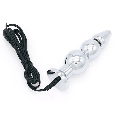 Bipolar Metal Electric Shock Butt Plug by BDStyle - Electro Sex