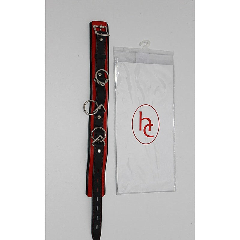 Red and Black Collar with O-Rings by BDStyle - Collars and Leads