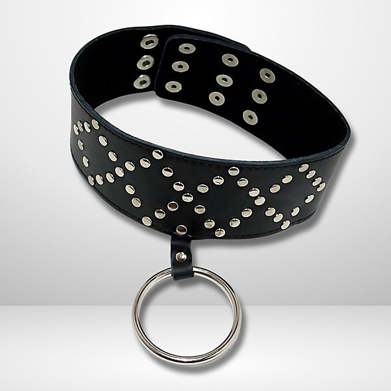 Submissive Allure - Wyred Slave Studded Posture Collar by BDStyle - Collars and Leads