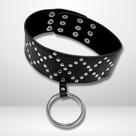 Submissive Allure - Wyred Slave Studded Posture Collar by BDStyle - Collars and Leads