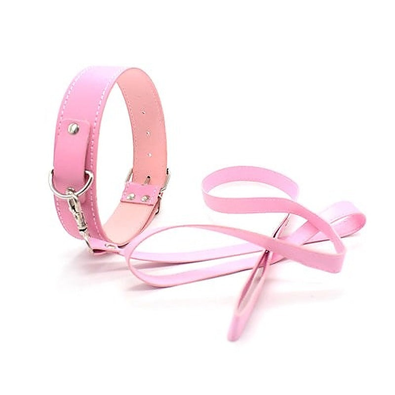 Premium Fur Lined Collar with Leash by BDStyle - Luxury Sex Toys