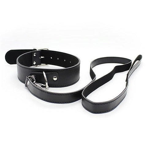Premium Fur Lined Collar with Leash by BDStyle - Luxury Sex Toys