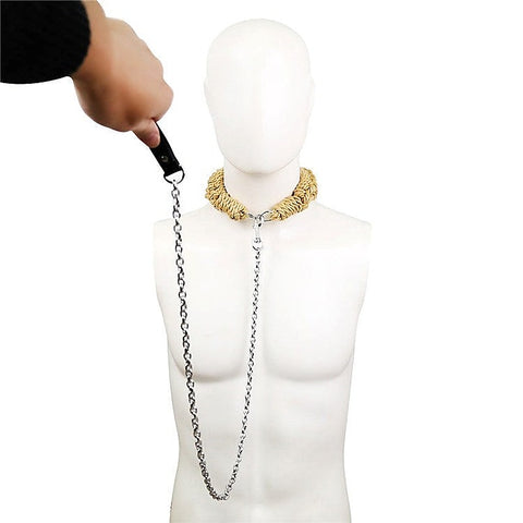 Premium Hemp Rope Bondage Collar by BDStyle - Cuffs and Restraints