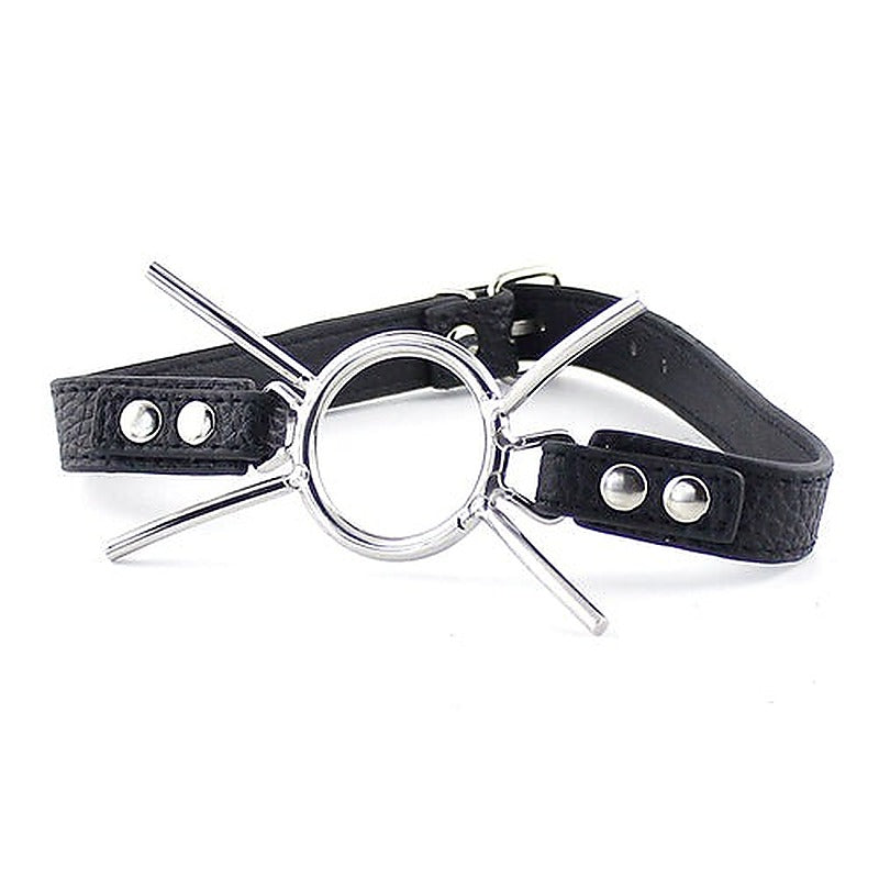 Grained Leather Spider Mouth Gag - Bondage Gags and Bits