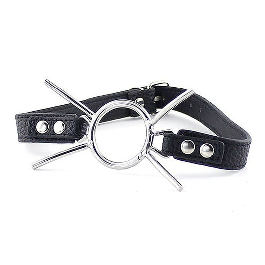 Grained Leather Spider Mouth Gag - Bondage Gags and Bits