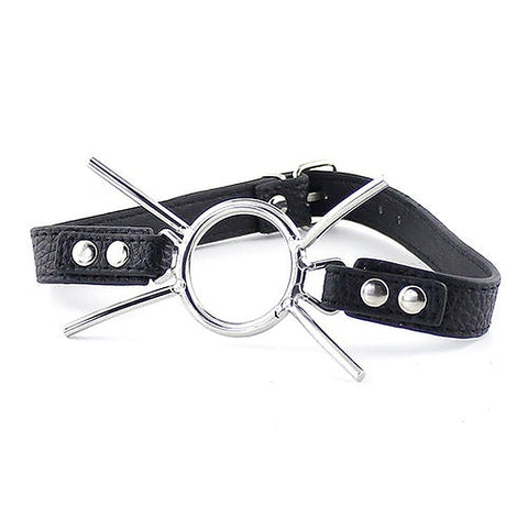 Grained Leather Spider Mouth Gag - Bondage Gags and Bits