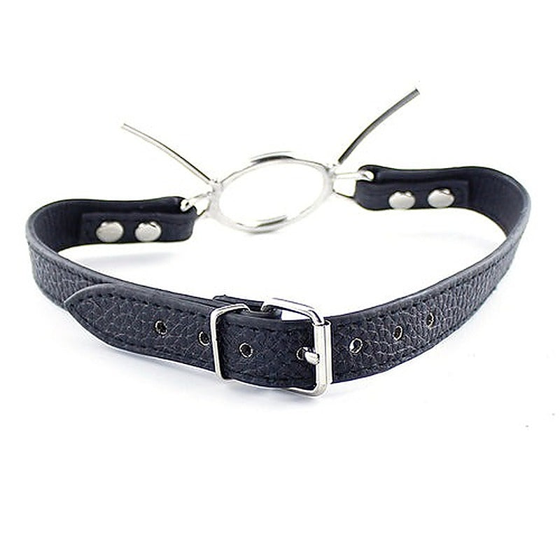 Grained Leather Spider Mouth Gag - Bondage Gags and Bits