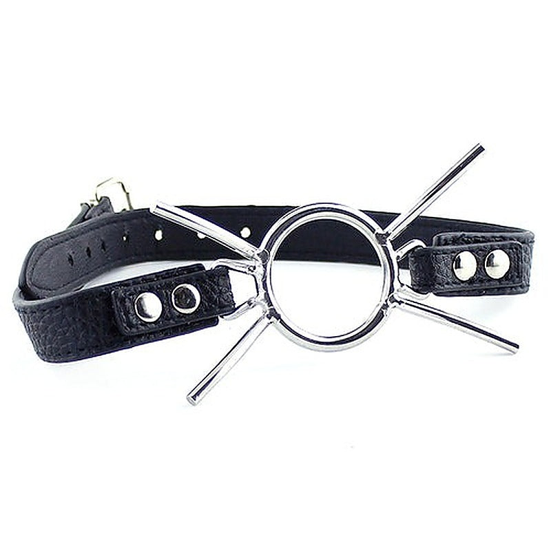 Grained Leather Spider Mouth Gag - Bondage Gags and Bits