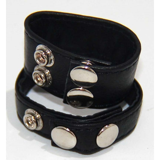 Double Trouble BDSM Strap Cock Ring with Studs - Cock Rings