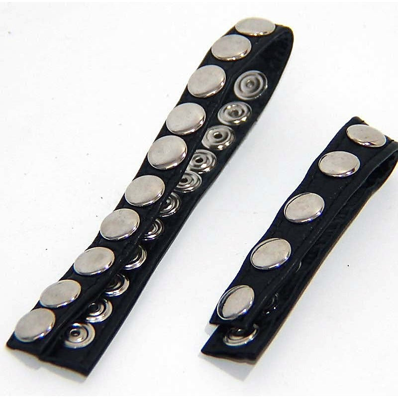 Leather Cock Rings With 10 Snap Locks by BDStyle - Cock Rings