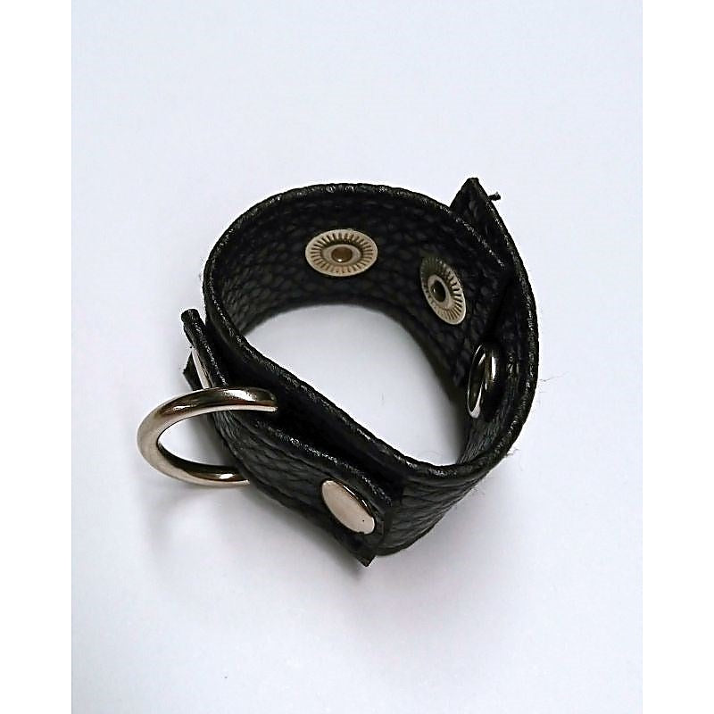 Tight Leather Cock Ring with D-Ring by BDStyle - Cock Rings