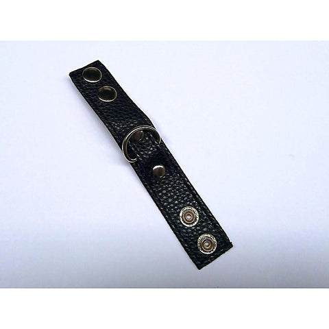 Tight Leather Cock Ring with D-Ring by BDStyle - Cock Rings