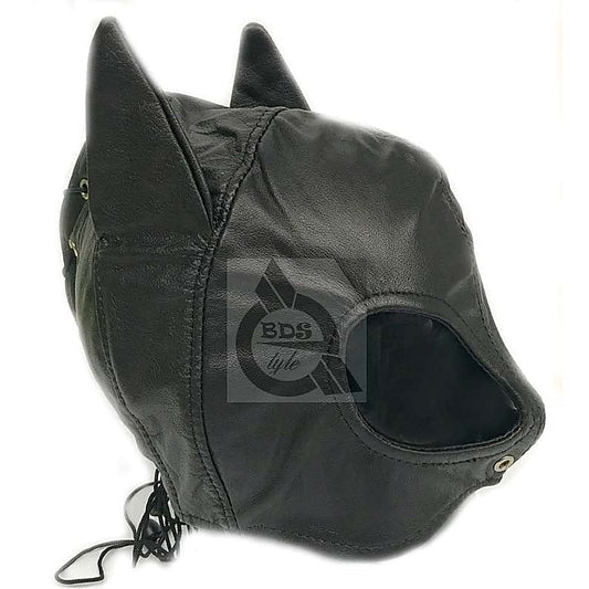 Wicked Wench Leather Feline Hood
