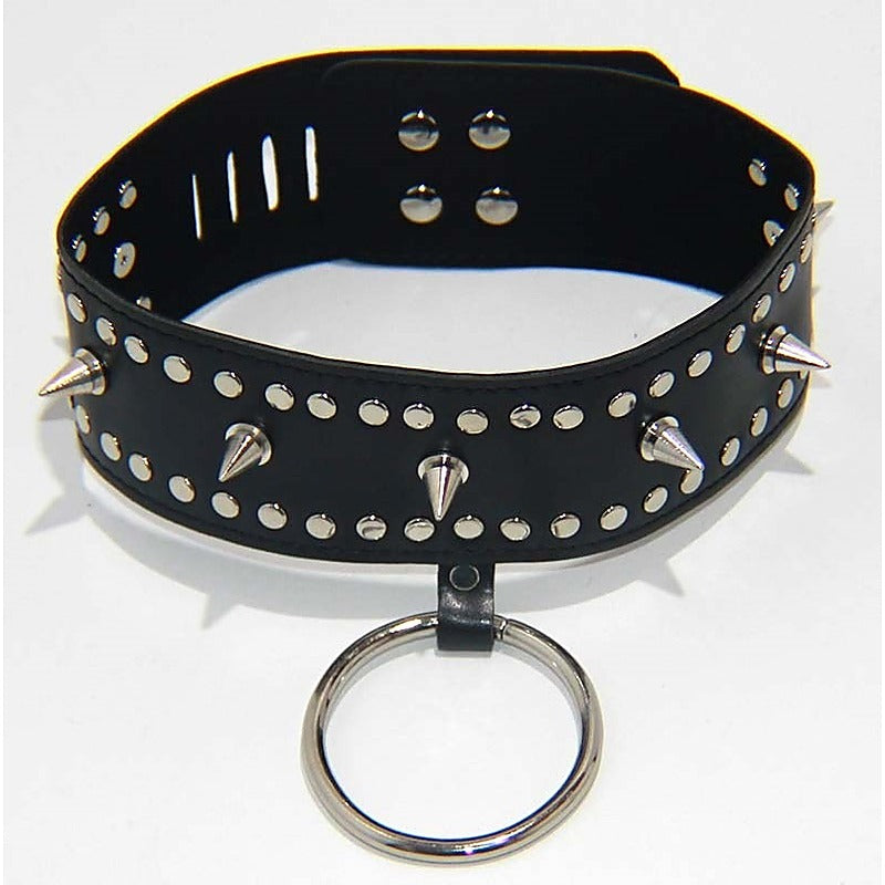 Fierce Faux Leather Bondage Collar by BDStyle - Collars and Leads