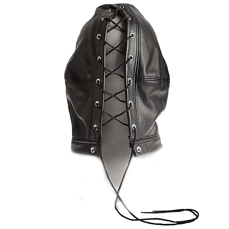 Lip & Eye Zip Bondage Hood - Bondage Hoods