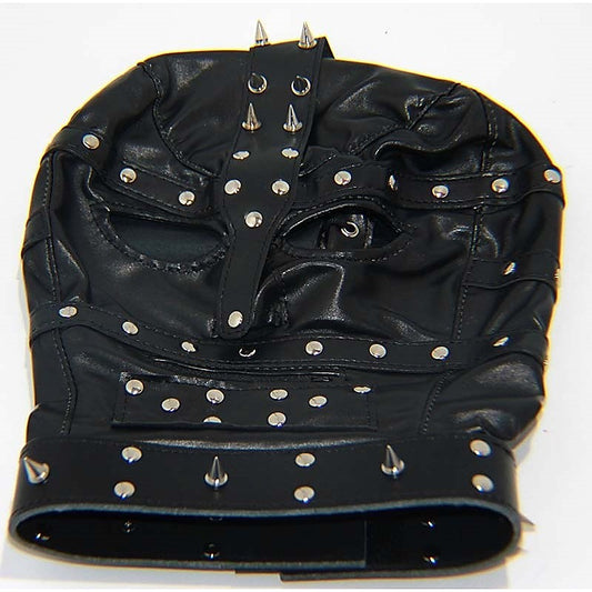 Spiked Bondage Hood Leather