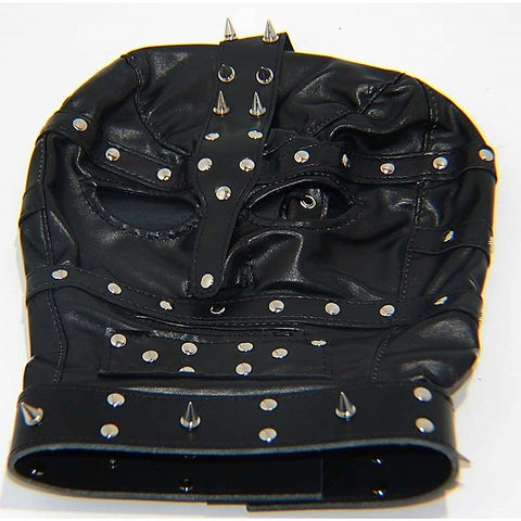 Spiked Bondage Hood Leather