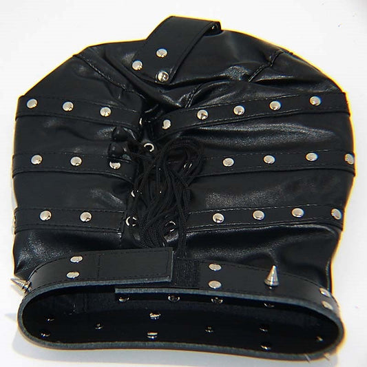 Spiked Bondage Hood Leather