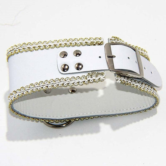 Posture Collar in White with O Ring Heavy - Fancy Dress Ups