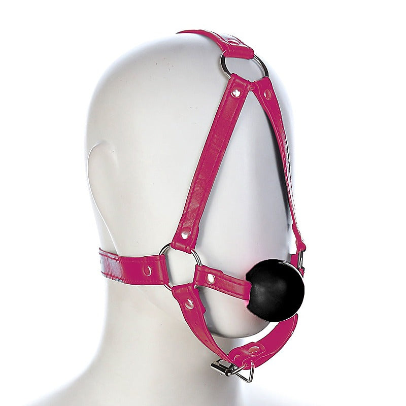 Premium Ball Gag Head Harness by BDStyle - Bondage Gags and Bits