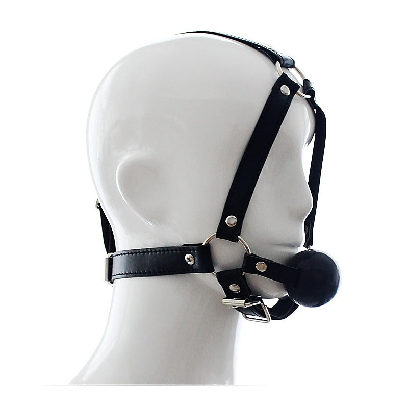 Premium Ball Gag Head Harness by BDStyle - Bondage Gags and Bits