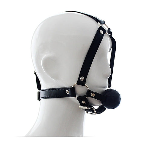 Premium Ball Gag Head Harness by BDStyle - Bondage Gags and Bits