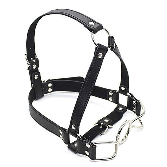 Open Mouth Spider Legs Mouth Gag with Harness - Bondage Gags and Bits