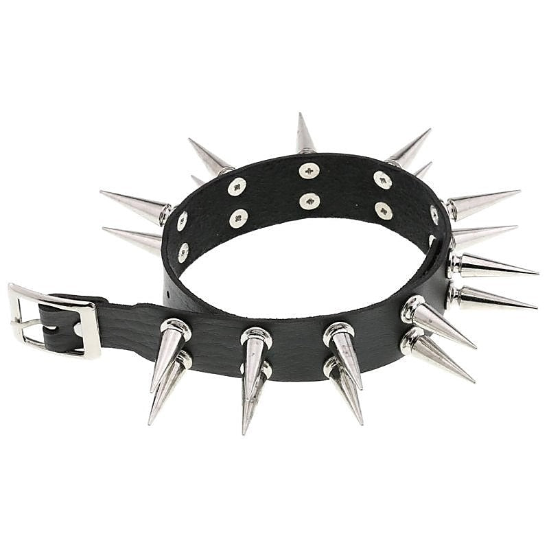 Double Row Spiked Rivet Collar Heavy by BDStyle - Collars and Leads