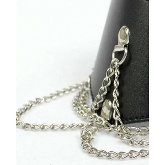 Ladies Fetish Posture Collar with Chains Light Black - Collars and Leads