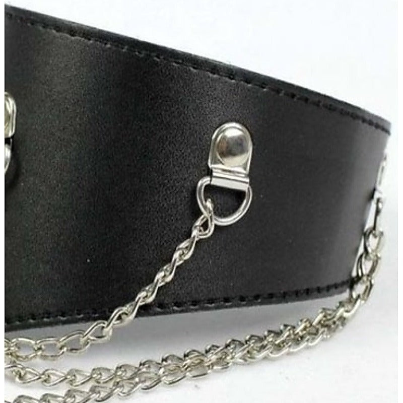 Ladies Fetish Posture Collar with Chains by BDStyle - Collars and Leads